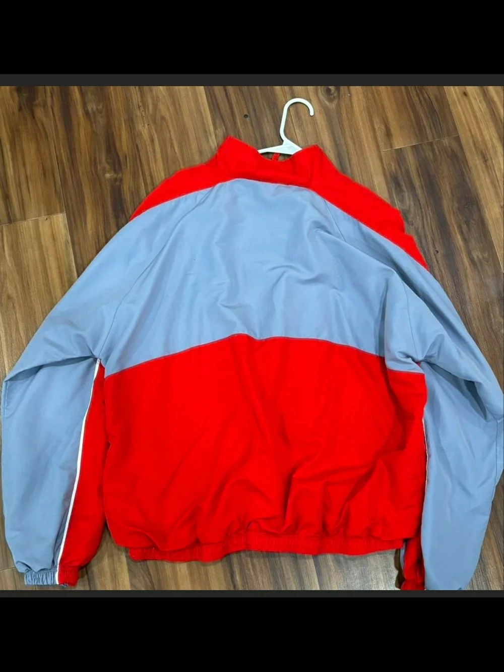 Wilson Red and Light Gray Athletic Windbreaker Jacket